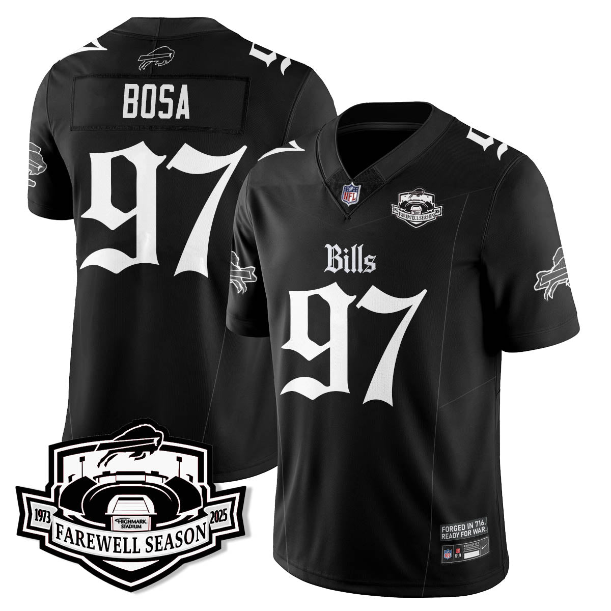 BUF Gothic Vapor Limited Jersey - Farewell Highmark Patch
