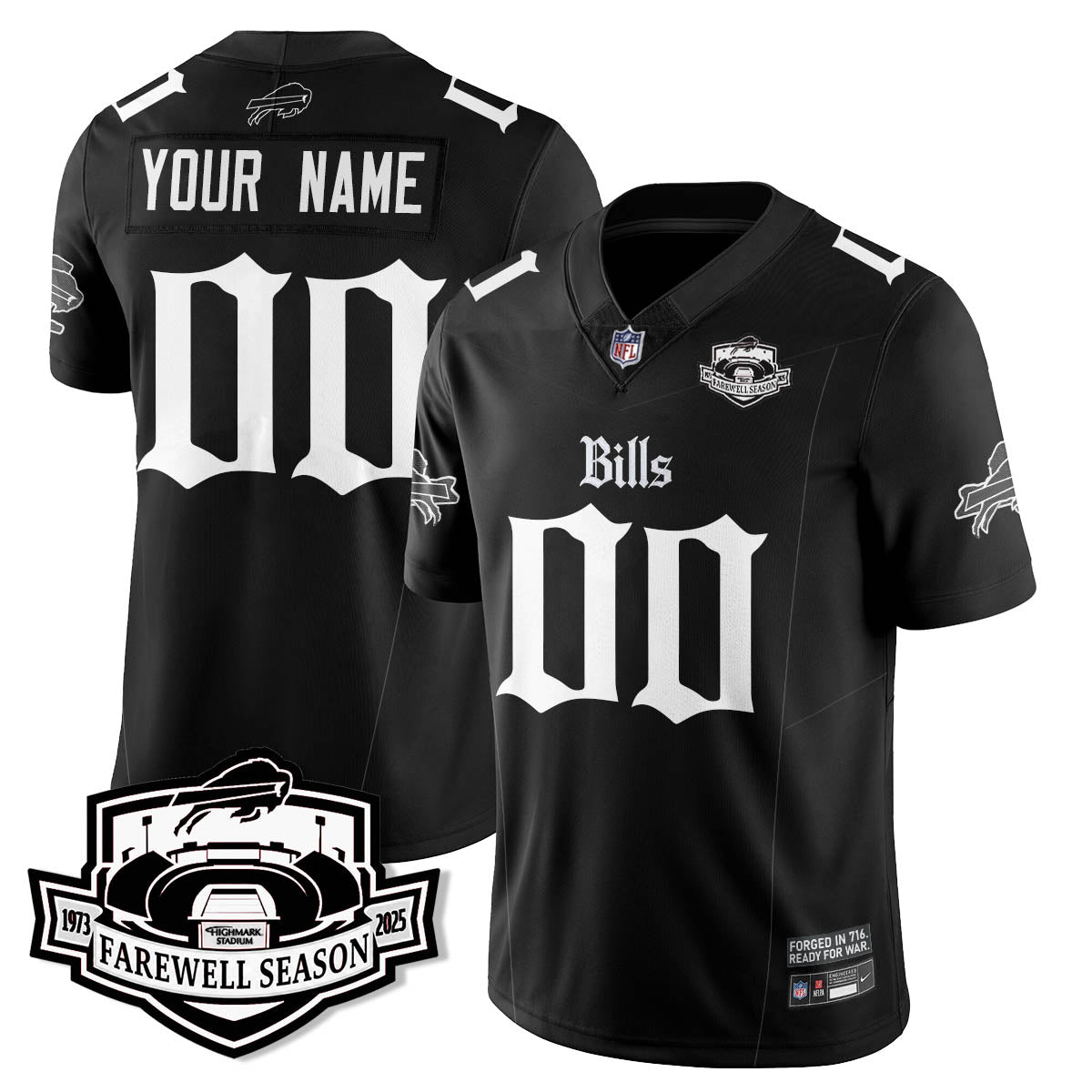 BUF Gothic Vapor Limited Jersey - Farewell Highmark Patch