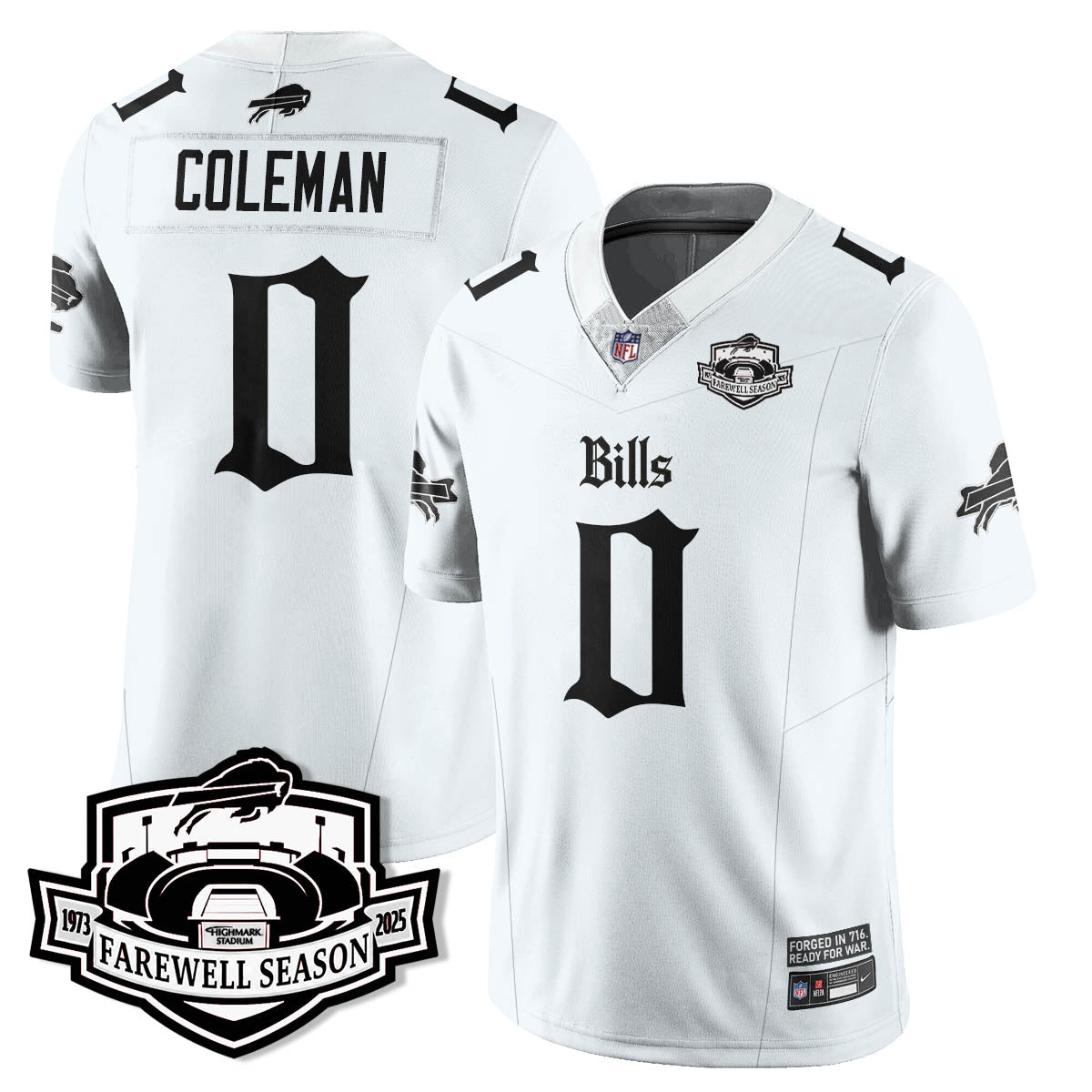 BUF Gothic Vapor Limited Jersey - Farewell Highmark Patch