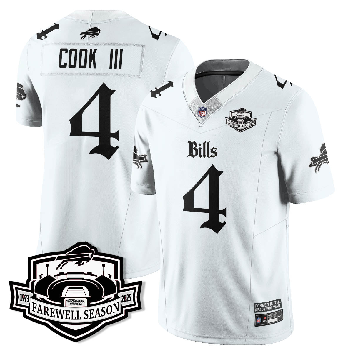 BUF Gothic Vapor Limited Jersey - Farewell Highmark Patch