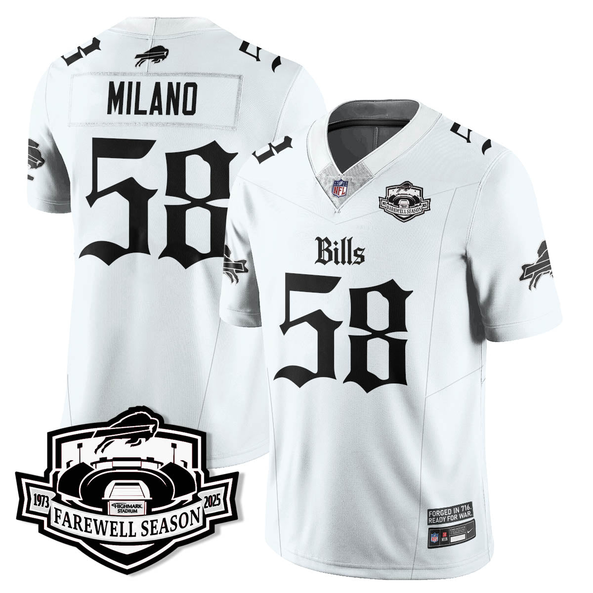 BUF Gothic Vapor Limited Jersey - Farewell Highmark Patch