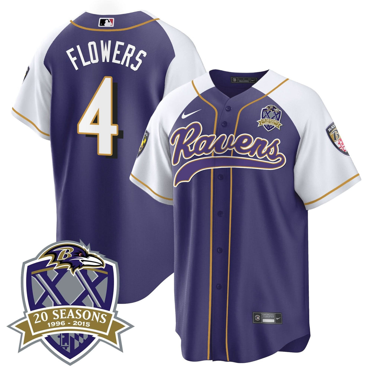 BAL 20th Season Patch Baseball Jersey - All Stitched
