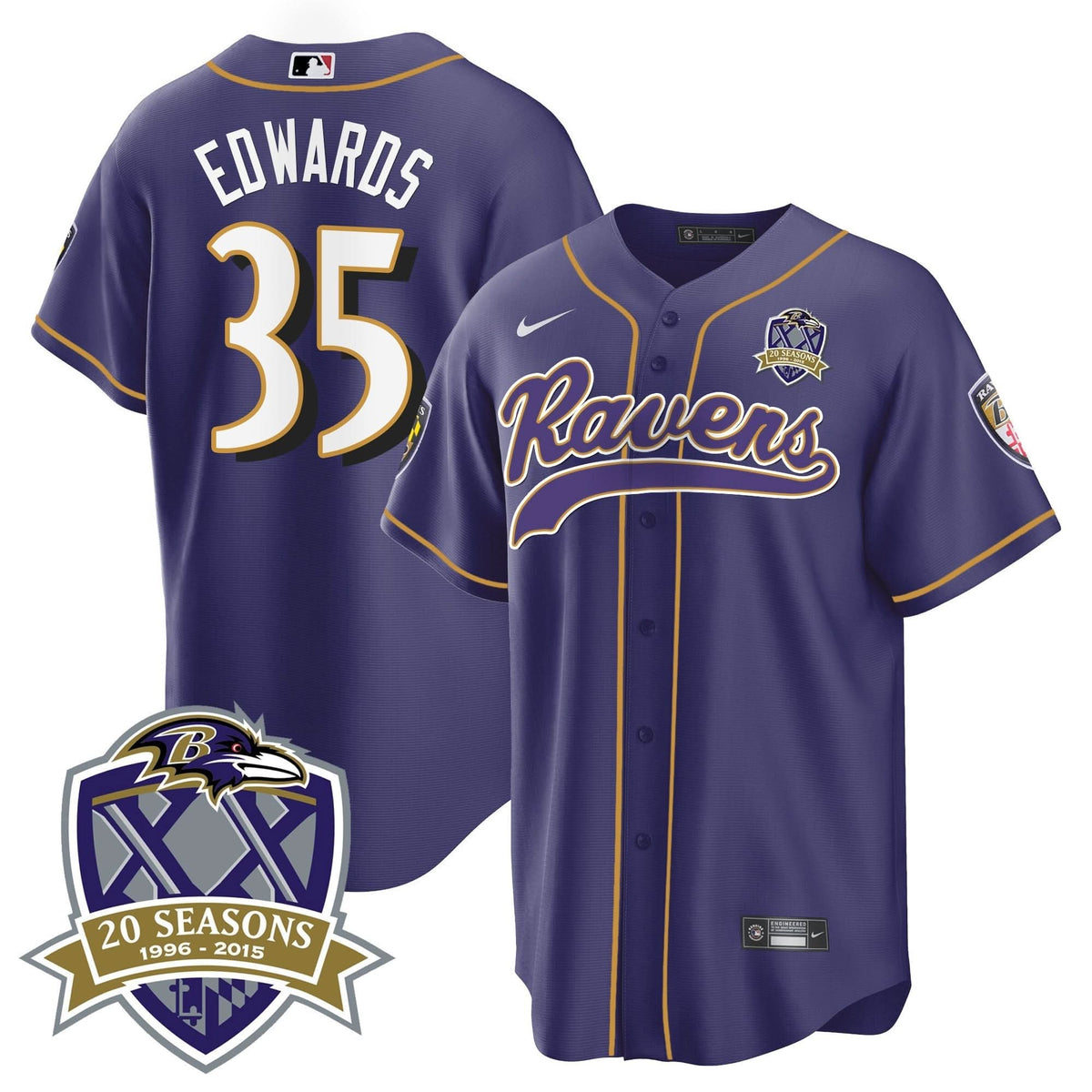 BAL 20th Season Patch Baseball Jersey - All Stitched