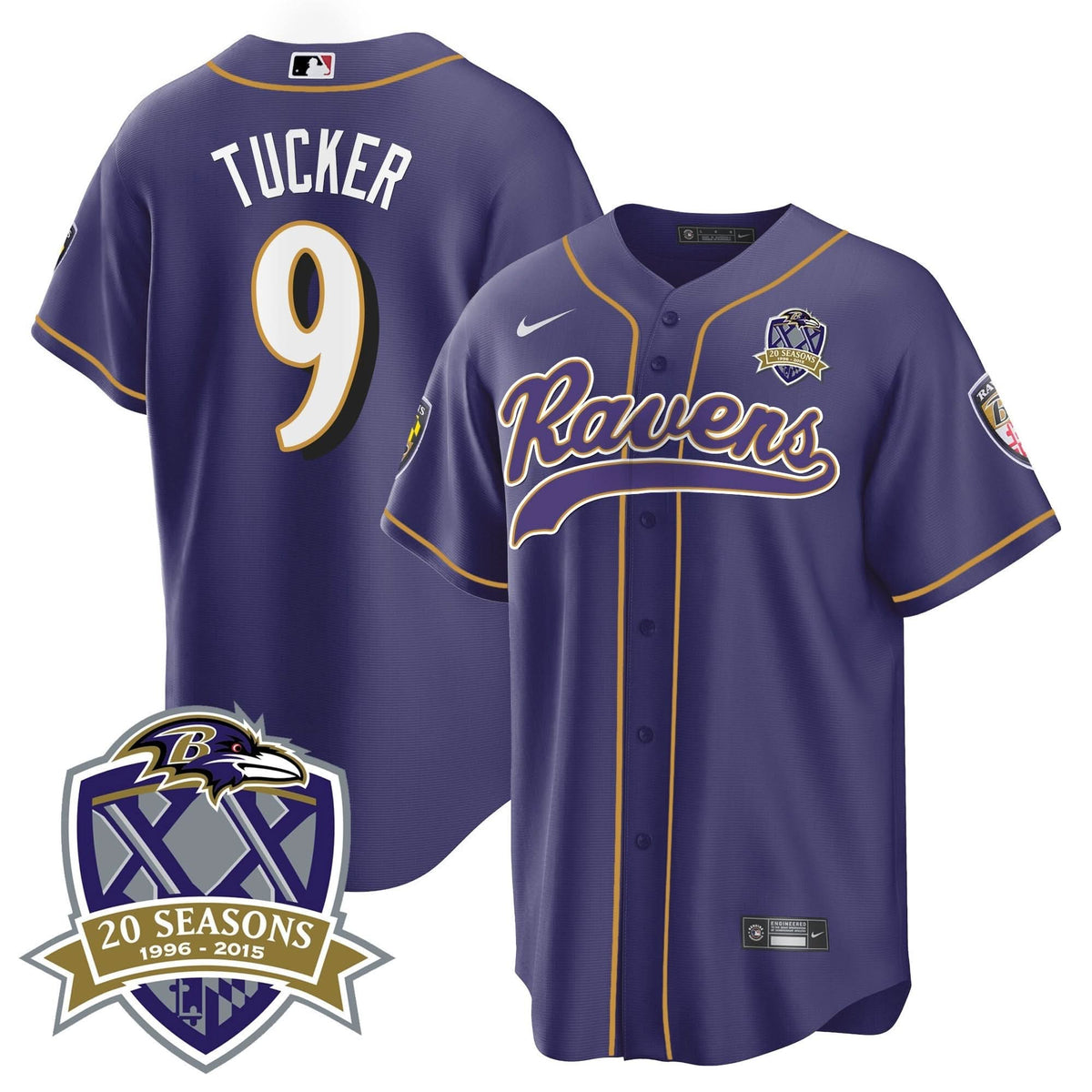 BAL 20th Season Patch Baseball Jersey - All Stitched