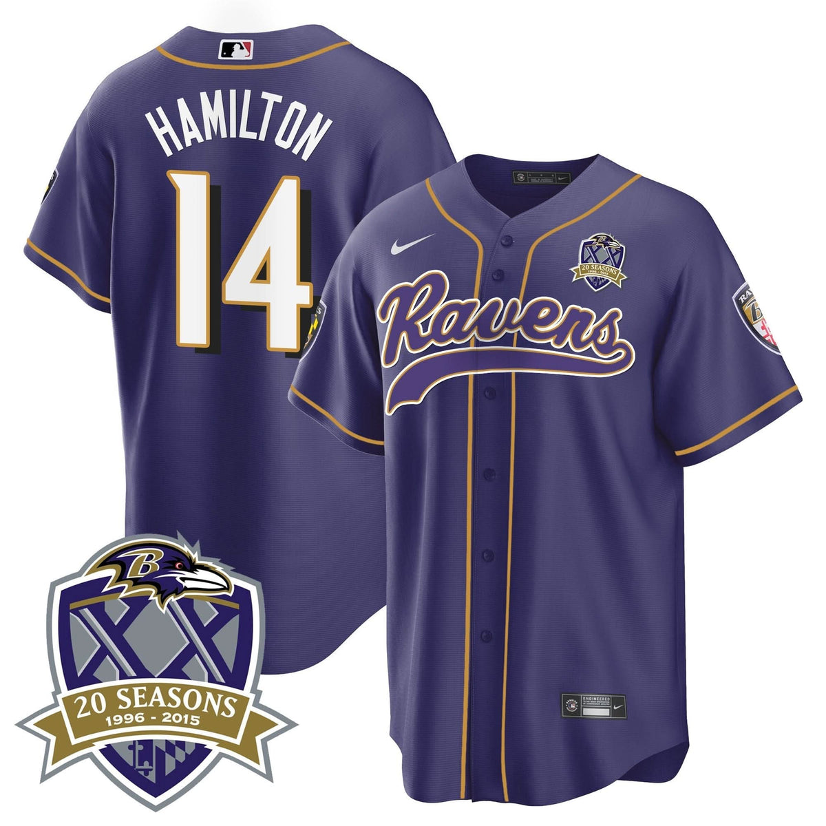 BAL 20th Season Patch Baseball Jersey - All Stitched