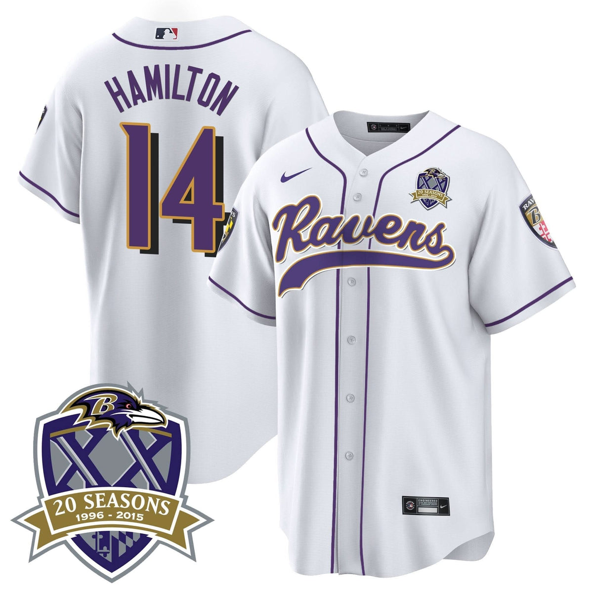 BAL 20th Season Patch Baseball Jersey - All Stitched