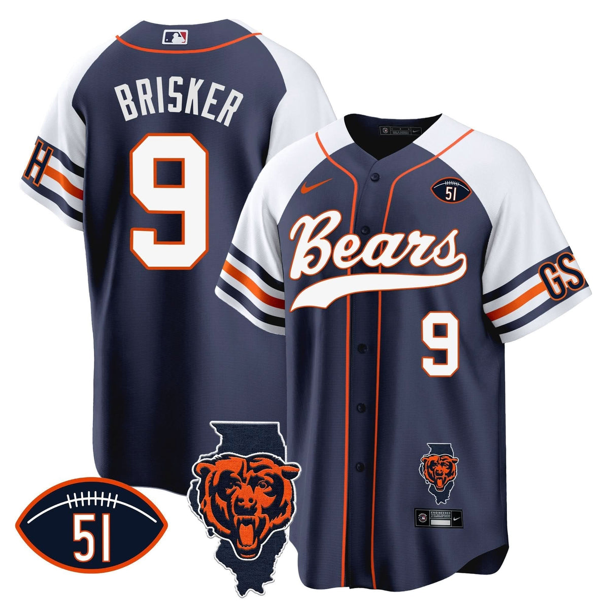 CHI Illinois Patch Baseball Jersey