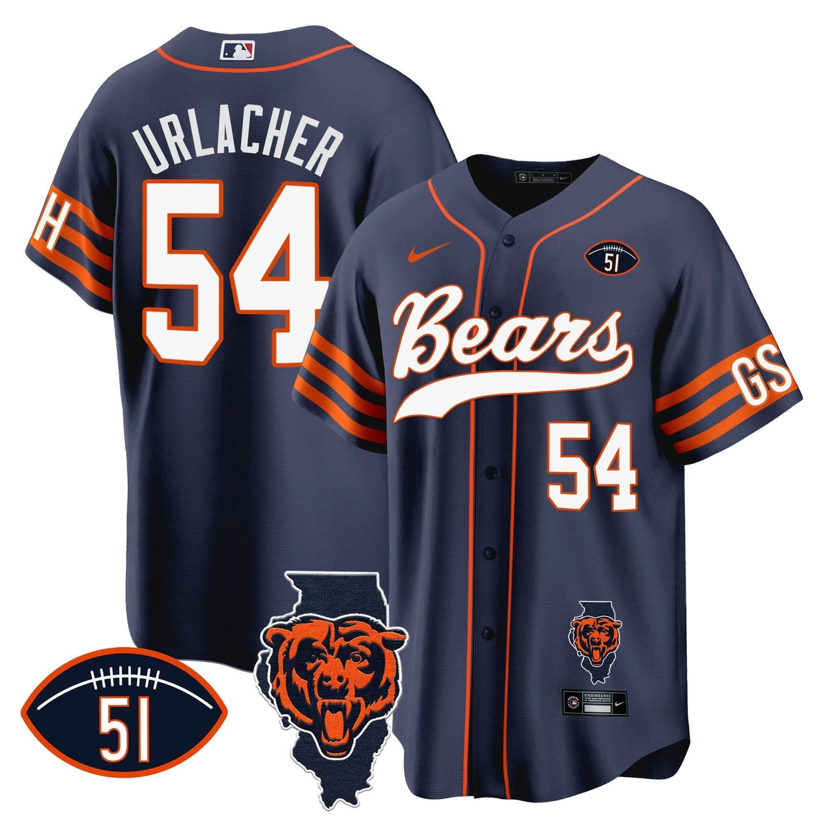 CHI Illinois Patch Baseball Jersey