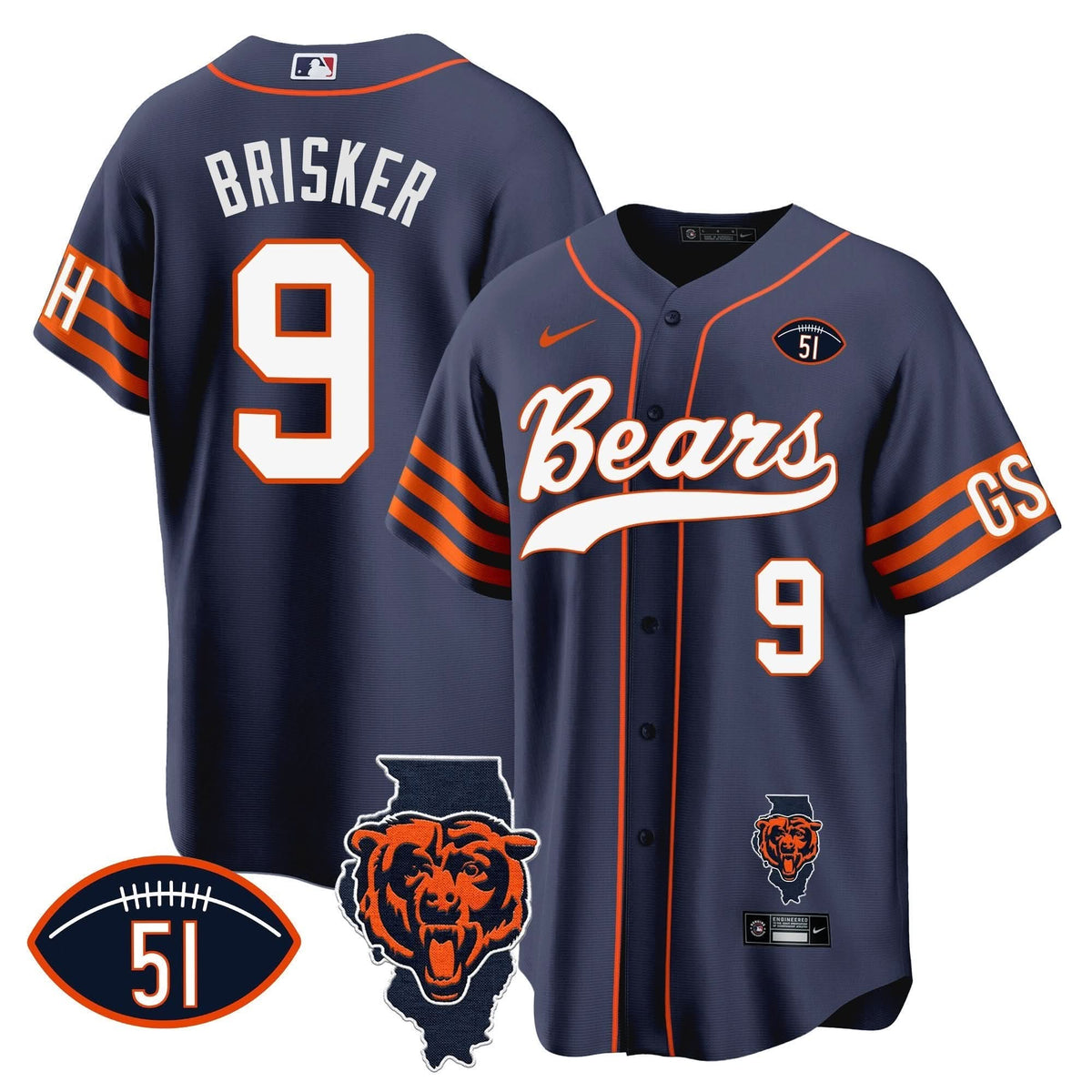 CHI Illinois Patch Baseball Jersey