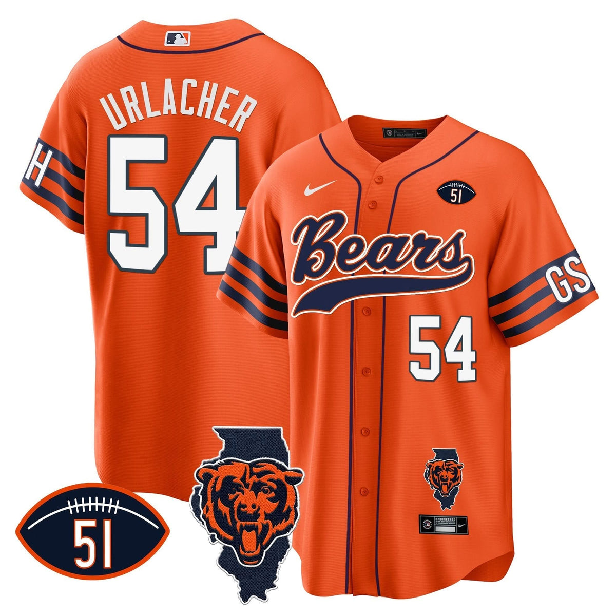 CHI Illinois Patch Baseball Jersey