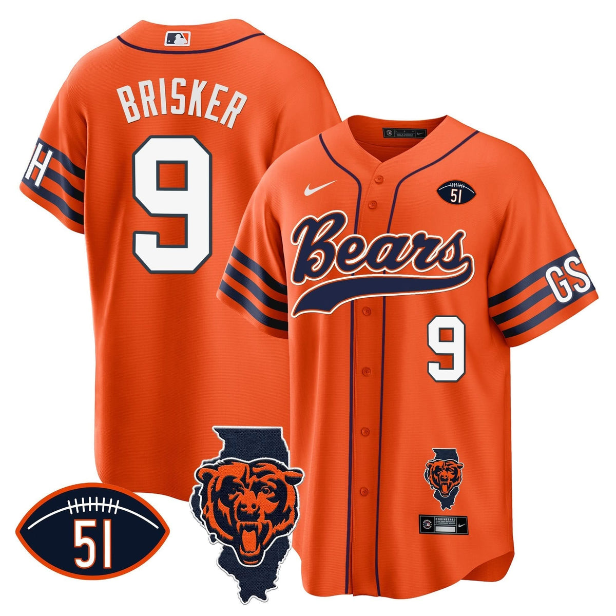 CHI Illinois Patch Baseball Jersey