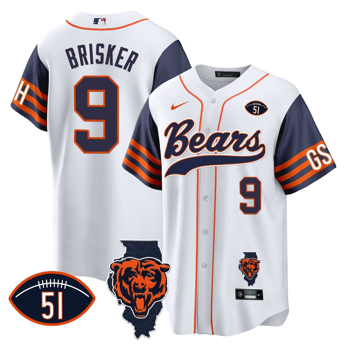 CHI Illinois Patch Baseball Jersey