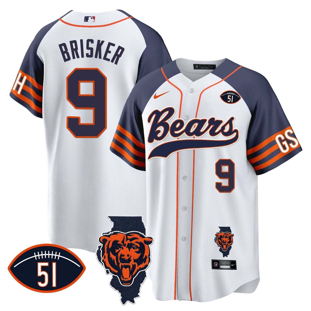 CHI Illinois Patch Baseball Jersey
